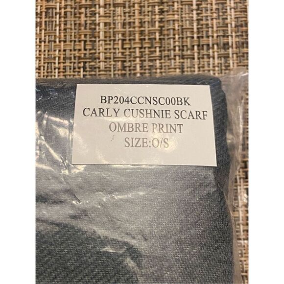 NWT $150 MSRP Carly Cushnie Gray Horizon Ombré Print Scarf Wrap One Size - New - Picture 7 of 8